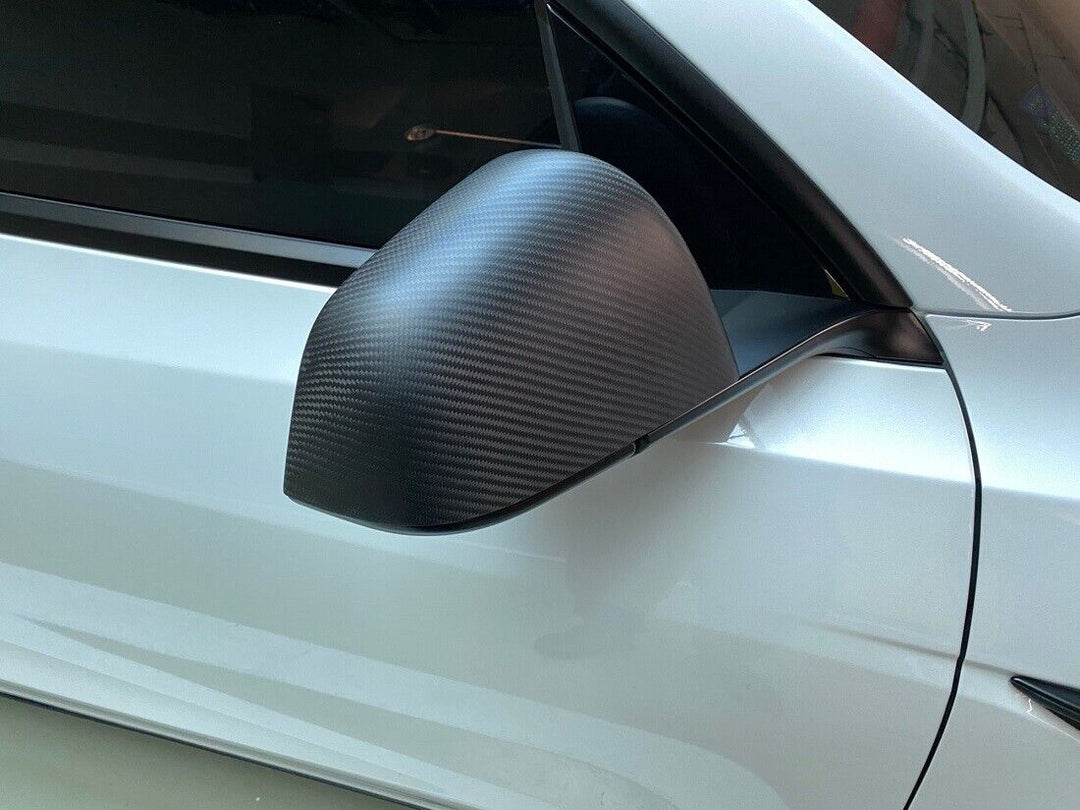 N Style Carbon Fiber  Mirror Caps - Model Y