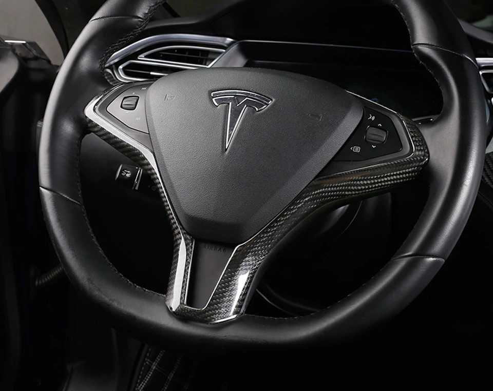 Carbon Fiber Steering Wheel Trim - Model S | Model X