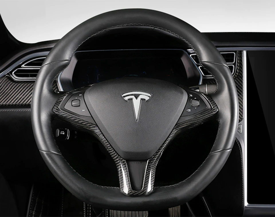 Carbon Fiber Steering Wheel Trim - Model S | Model X