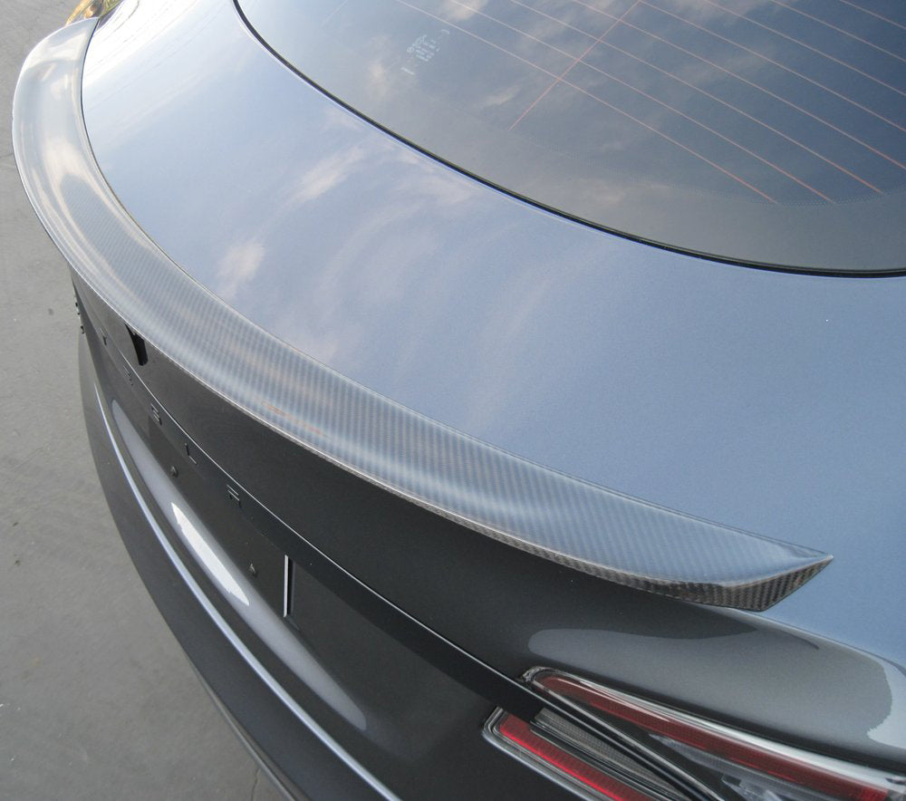 N Style Carbon Fiber Trunk Lip - Model S